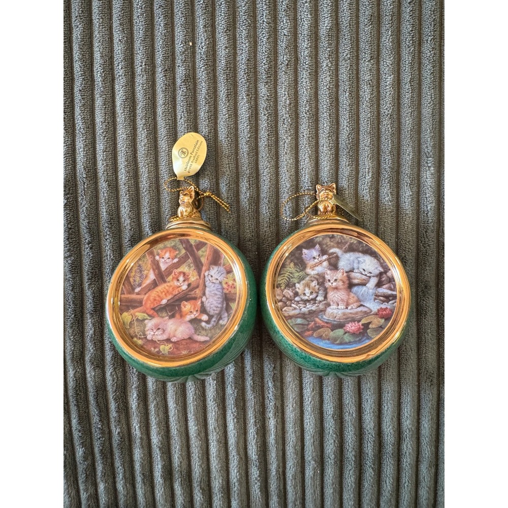 Heirloom Porcelain Bradford Editions Kitten‎ Expeditions Ornament Collection
